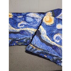 Van Gogh Starry Night Pillowcases Set of 2 Queen Size Lightweight 18 X 28 Artsy